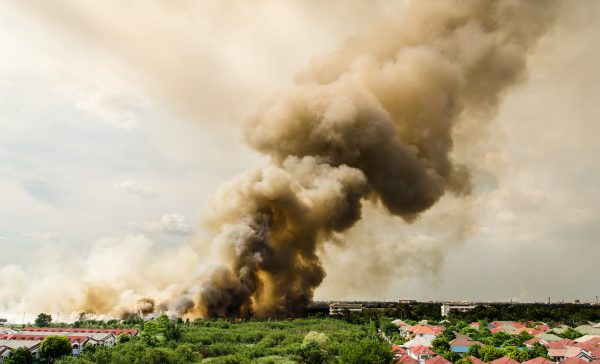 Fire in the city overview